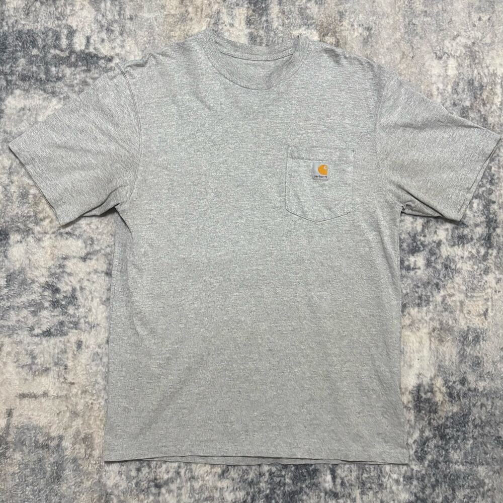 Carhartt K87 Pocket Tee Shirt Mens Medium Heather Gray Short Sleeve Workwear